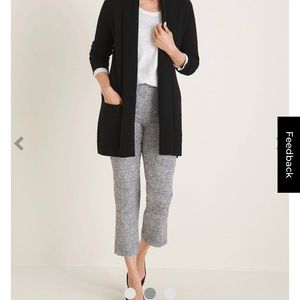 Chico’s Brigitte Navy & White Slim Crops - Sz 10